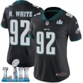 Wholesale Cheap Nike Eagles #92 Reggie White Black Alternate Super Bowl LII Women's Stitched NFL Vapor Untouchable Limited Jersey