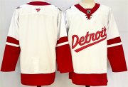 Cheap Men's Detroit Red Wings Blank White Red 2024-25 Stitched Jersey