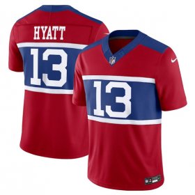 Wholesale Cheap Men\'s New York Giants #13 Jalin Hyatt Century Red Alternate Vapor F.U.S.E. Limited Football Stitched Jersey