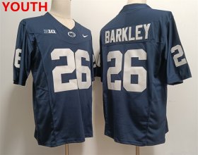 Cheap Youth Penn State Nittany Lions #26 Saquon Barkley Navy Stitched Jersey