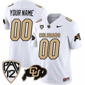 Men\'s Colorado Buffaloes Active Player Custom White 2023 F.U.S.E. Stitched Football Jersey