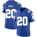 Wholesale Cheap Florida Gators 20 Malik Davis Blue Throwback College Football Jersey