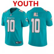 Wholesale Cheap Youth Miami Dolphins #10 Tyreek Hill Aqua Vapor Untouchable Limited Stitched Jersey