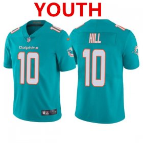 Wholesale Cheap Youth Miami Dolphins #10 Tyreek Hill Aqua Vapor Untouchable Limited Stitched Jersey