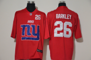 Wholesale Cheap Men's New York Giants #26 Saquon Barkley Red 2020 Big Logo Number Vapor Untouchable Stitched NFL Nike Fashion Limited Jersey