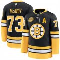 Cheap Men's Boston Bruins #73 Charlie McAvoy Black 100th Anniversary With Patch Stitched Hockey Jersey