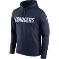 Wholesale Cheap Men's Los Angeles Chargers Nike Navy Circuit Wordmark Essential Performance Pullover Hoodie