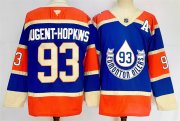 Cheap Men's Edmonton Oilers #93 Ryan Nugent-Hopkins Royal 2024-25 With A Patch Heritage Classic Primegreen Stitched Jersey