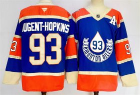 Cheap Men\'s Edmonton Oilers #93 Ryan Nugent-Hopkins Royal 2024-25 With A Patch Heritage Classic Primegreen Stitched Jersey