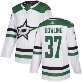 Cheap Adidas Stars #37 Justin Dowling White Road Authentic Youth Stitched NHL Jersey