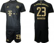 Wholesale Cheap Men 2021-2022 ClubBayern Munchen away black 23 Adidas Soccer Jersey