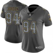 Wholesale Cheap Nike Saints #94 Cameron Jordan Gray Static Women's Stitched NFL Vapor Untouchable Limited Jersey