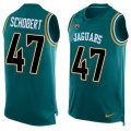 Wholesale Cheap Nike Jaguars #47 Joe Schobert Teal Green Alternate Men's Stitched NFL Limited Tank Top Jersey