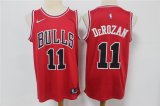 Wholesale Cheap Men's Chicago Bulls #11 DeMar DeRozan Red Nike 75th Anniversary Diamond 2021 Stitched Jersey