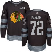 Wholesale Cheap Adidas Blackhawks #72 Artemi Panarin Black 1917-2017 100th Anniversary Stitched NHL Jersey