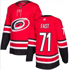 Wholesale Cheap Men\'s Carolina Hurricanes #71 Jesper Fast Red Stitched Jersey