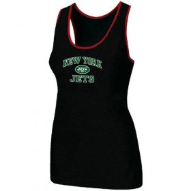 Wholesale Cheap Women\'s Nike New York Jets Heart & Soul Tri-Blend Racerback Stretch Tank Top Black