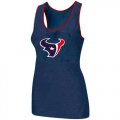 Wholesale Cheap Women's Nike Houston Texans Big Logo Tri-Blend Racerback Stretch Tank Top Blue