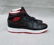 Wholesale Cheap Women's Jordan 1 Mid Shoes Black Red White