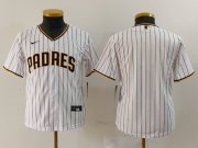 Cheap Youth San Diego Padres Blank White 2023 Cool Base Stitched Jersey