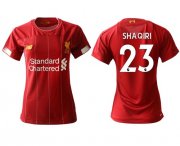 Wholesale Cheap Women's Liverpool #23 Shaqiri Red Home Soccer Club Jersey