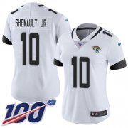 Wholesale Cheap Nike Jaguars #10 Laviska Shenault Jr. White Women's Stitched NFL 100th Season Vapor Untouchable Limited Jersey