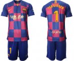 Wholesale Cheap Barcelona #1 Ter Stegen 20th Anniversary Edition Home Soccer Club Jersey