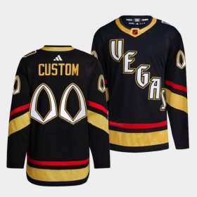 Wholesale Cheap Men\'s Vegas Golden Knights Active Player Custom 2022 Black Reverse Retro 2.0 Stitched Jersey