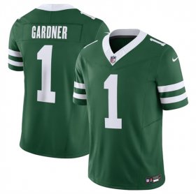 Cheap Men\'s New York Jets #1 Ahmad Sauce Gardner Green 2024 F.U.S.E. Vapor Limited Football Stitched Jersey