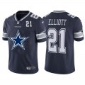 Wholesale Cheap Dallas Cowboys #21 Ezekiel Elliott Navy Blue Men's Nike Big Team Logo Player Vapor Limited NFL Jersey