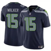 Cheap Men's Seattle Seahawks #15 P.J. Walker Navy 2024 F.U.S.E Vapor Limited Football Stitched Jersey