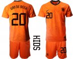 Wholesale Cheap 2021 European Cup Netherlands home Youth 20 soccer jerseys