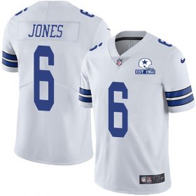 Wholesale Cheap Nike Cowboys #6 Chris Jones White Men\'s Stitched With Established In 1960 Patch NFL Vapor Untouchable Limited Jersey