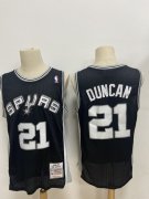 Wholesale Cheap Men's San Antonio Spurs #21 Tim Duncan Black Hardwood Classics Soul Swingman Throwback Jersey