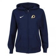 Wholesale Cheap Washington Redskins Ladies Tailgater Full Zip Hoodie Blue