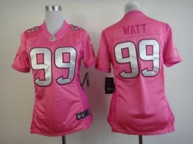 Wholesale Cheap Nike Texans #99 J.J. Watt Pink Women\'s Be Luv\'d Stitched NFL Elite Jersey