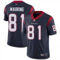 Wholesale Cheap Nike Texans #81 Kahale Warring Navy Blue Team Color Men's Stitched NFL Vapor Untouchable Limited Jersey