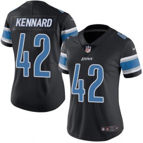 Wholesale Cheap Nike Lions #42 Devon Kennard Black Women\'s Stitched NFL Limited Rush Jersey