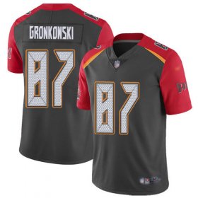 Wholesale Cheap Nike Buccaneers #87 Rob Gronkowski Gray Men\'s Stitched NFL Limited Inverted Legend Jersey