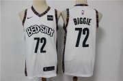 Wholesale Cheap Men's Brooklyn Nets #72 Biggie White 2020 City Edition Nike Swingman Jersey