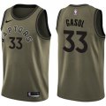 Cheap Raptors #33 Marc Gasol Green Salute to Service Youth Basketball Swingman Jersey