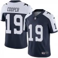 Wholesale Cheap Nike Cowboys #19 Amari Cooper Navy Blue Thanksgiving Men's Stitched NFL Vapor Untouchable Limited Throwback Jersey