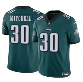 Cheap Men\'s Philadelphia Eagles #30 Quinyon Mitchell Green 2024 Draft F.U.S.E Vapor Untouchable Limited Football Stitched Jersey