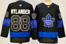 Cheap Men\'s Toronto Maple Leafs #88 William Nylander Black 2024-25 Stitched Jersey