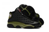 Wholesale Cheap Air Jordan 13 Retro Olive Black/Green-Red