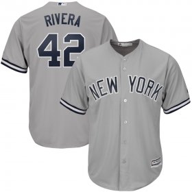 Wholesale Cheap New York Yankees #42 Mariano Rivera Majestic 2019 Hall of Fame Cool Base Player Jersey Gray