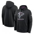 Men's Atlanta Falcons Black 2024 Crucial Catch Club Pullover Hoodie