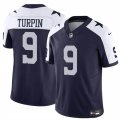 Cheap Men's Dallas Cowboys #9 KaVontae Turpin Navy White Thanksgiving Vapor Untouchable Limited Stitched Football Jersey