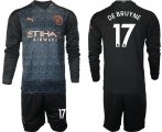 Wholesale Cheap Men 2021 Manchester city home long sleeve 17 soccer jerseys