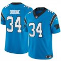 Cheap Men's Carolina Panthers #34 Mike Boone Blue 2024 F.U.S.E. Vapor Limited Stitched Football Jersey